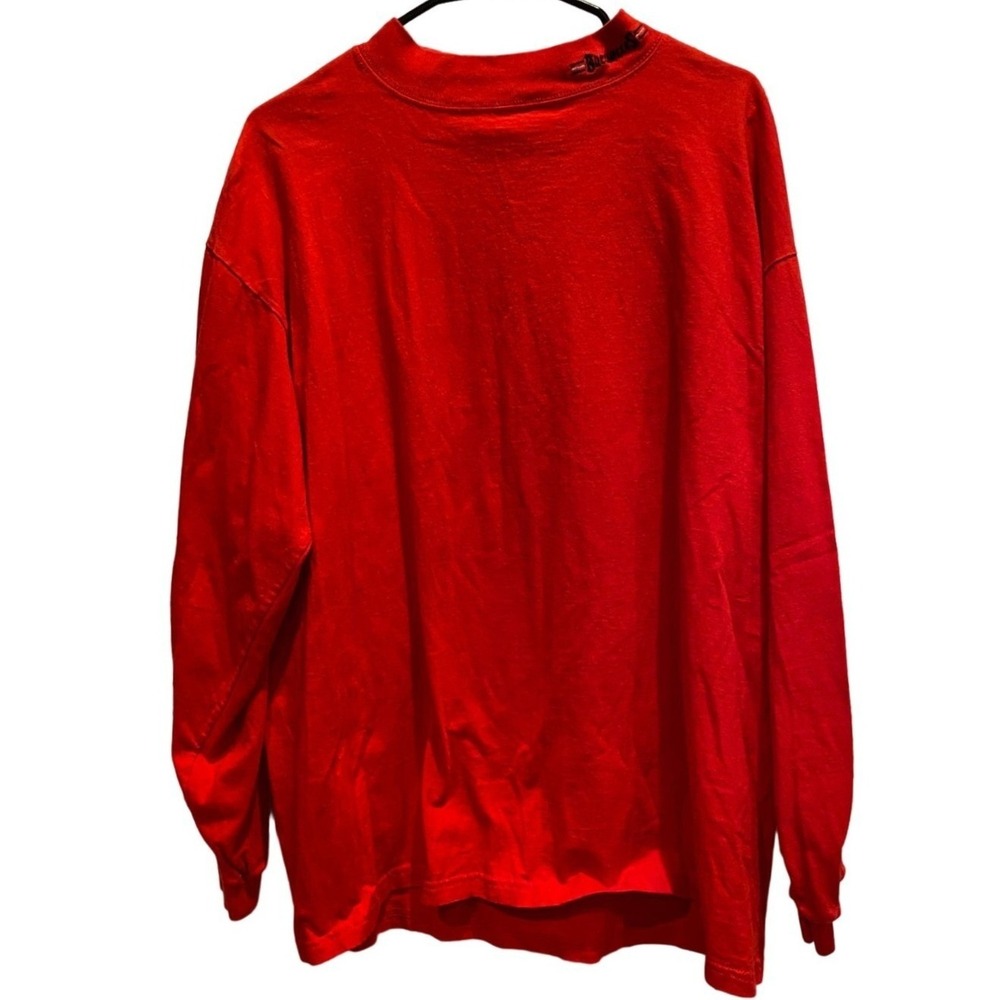 NFL Tampa Bay Buccaneers Shirt XL Men's Red Embroidered Mock Neck Long Sleeve